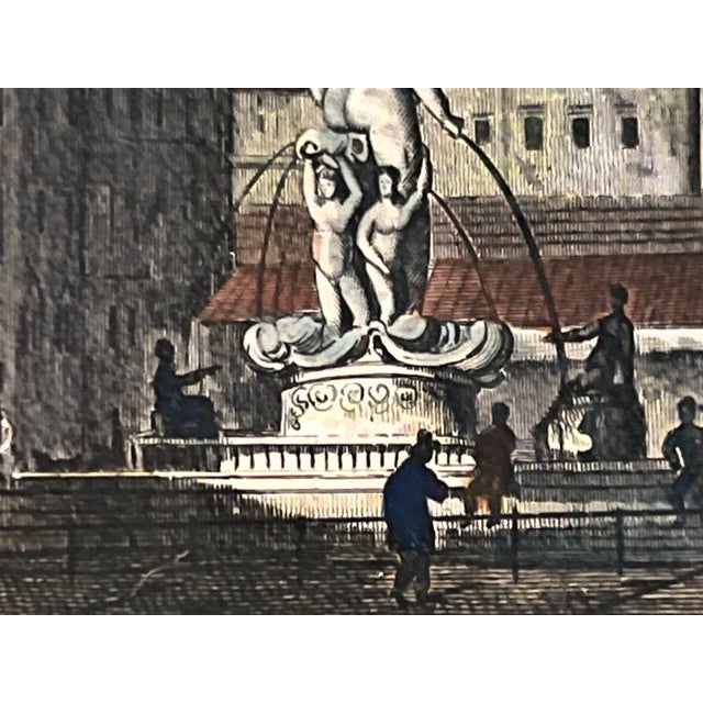 Italian Etching Fountain De Neptune, Florence, C. 1800 For Sale - Image 4 of 18