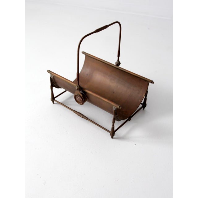 Antique Copper Log Basket Chairish