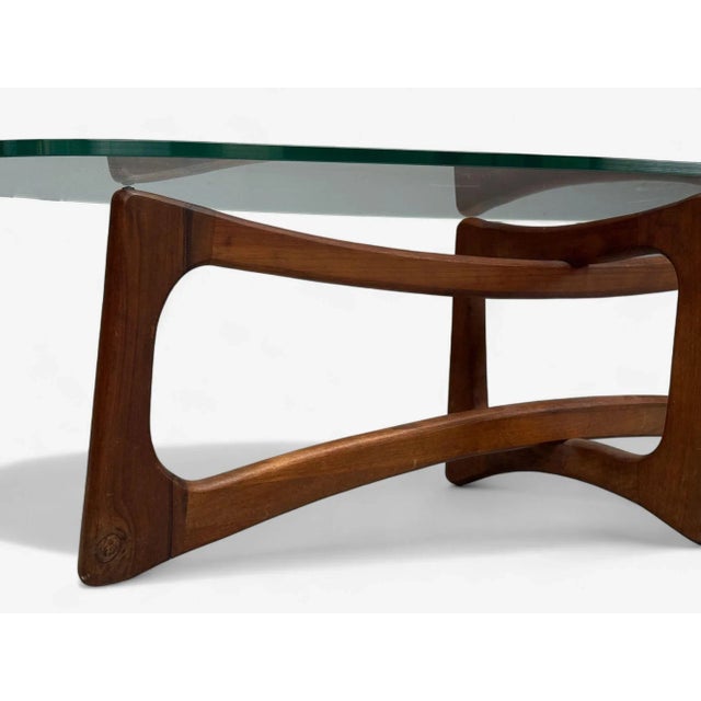 Adrian Pearsall, Walnut, Glass, Coffee Table, United States, 1960s For Sale In New York - Image 6 of 9