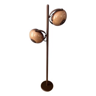 Mid-Century Herda Mushroom Floor Lamp in Brown For Sale