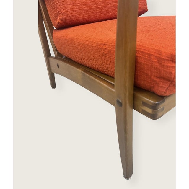 Brown Vintage Lounge Chair in Wood, 1960s For Sale - Image 8 of 16