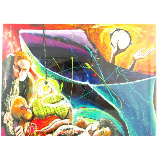 Contemporary Marcus Glenn Three Harmonizing With One 2001 Lithograph Ea 133/150 Matted Framed For Sale - Image 3 of 7