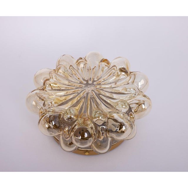1960s Amber Bubble Flush Mount Light in the style of Helena Tynell, Germany, 1960s For Sale - Image 5 of 9