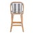 Wood Lila Rattan 28 in. Seat Height Bar Stool with Back and Footrest, Gray/White Stripe/ Natural Rattan Frame For Sale - Image 7 of 9