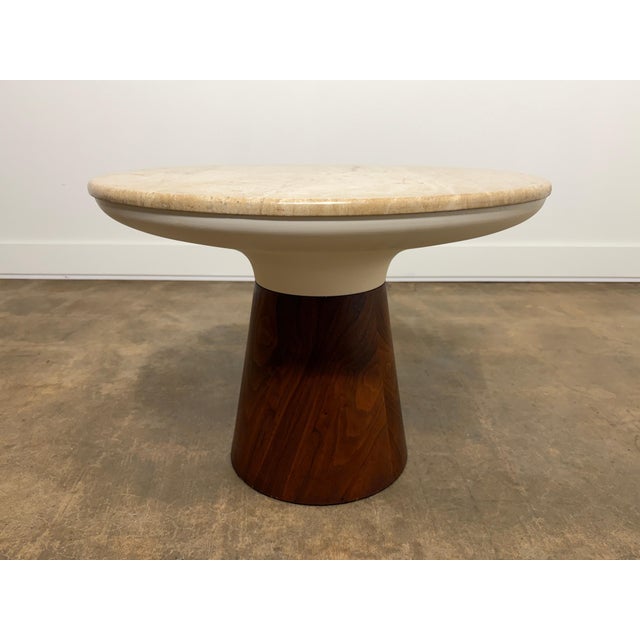 Frank Rohloff Travertine Cocktail Side Table for Brown Saltman For Sale - Image 11 of 16