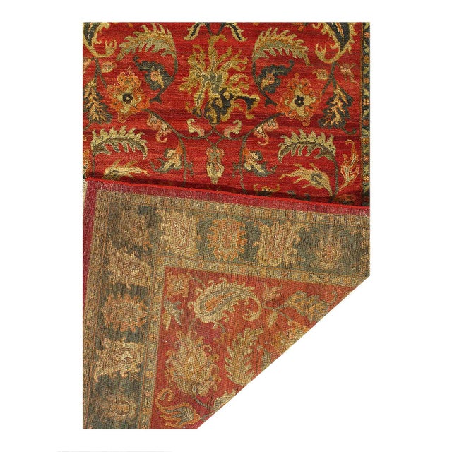 Traditional Fine Hand Knotted Indian Agra Rug For Sale - Image 3 of 3