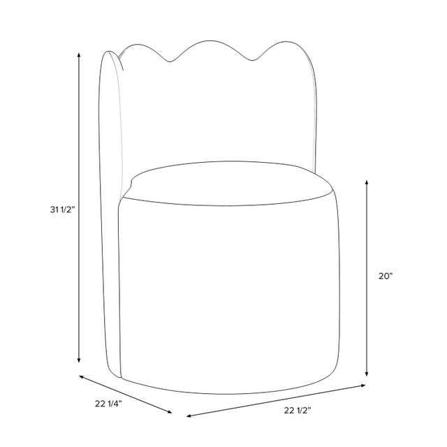 Transitional Spritely Home Nyla Dining Chair in Canopy Stripe Tonal Blush For Sale - Image 3 of 6
