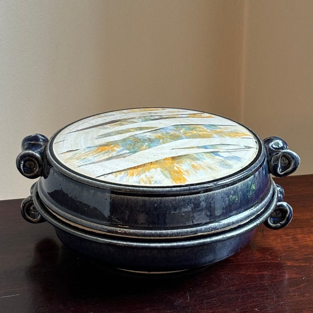 20th Century Abstract Studio Pottery Vegetable Tureen For Sale - Image 10 of 17