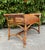 Late 20th Century Vintage Palm Beach Woven Rattan & Bamboo Ottoman Foot Stool For Sale - Image 5 of 10