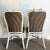 Coastal Sculpted White Washed Pencil Reed Dining Chairs - Set of 4 For Sale - Image 4 of 9