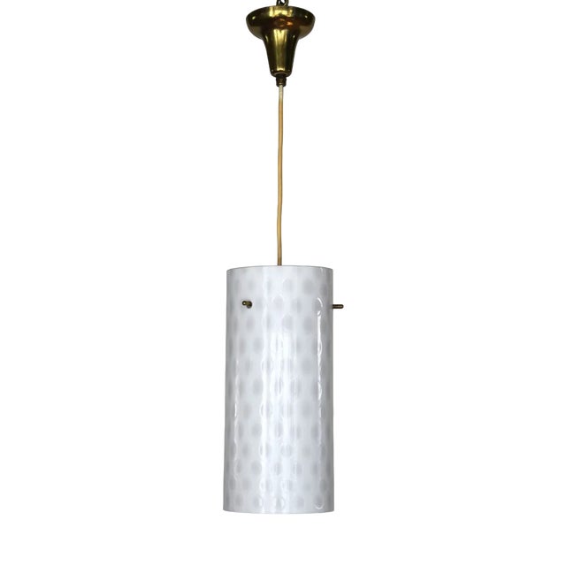 Cylindrical Glass Ceiling Lamp by Rupert Nikoll, 1950s For Sale