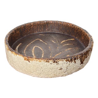Large Danish Studio Pottery Bowl by Clara Helmich, 1986 For Sale