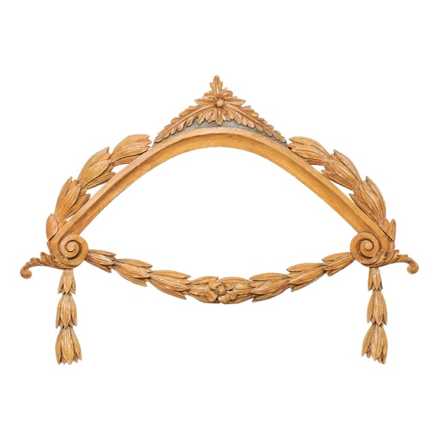 Large Italian Antique Arched Swag Fragment For Sale