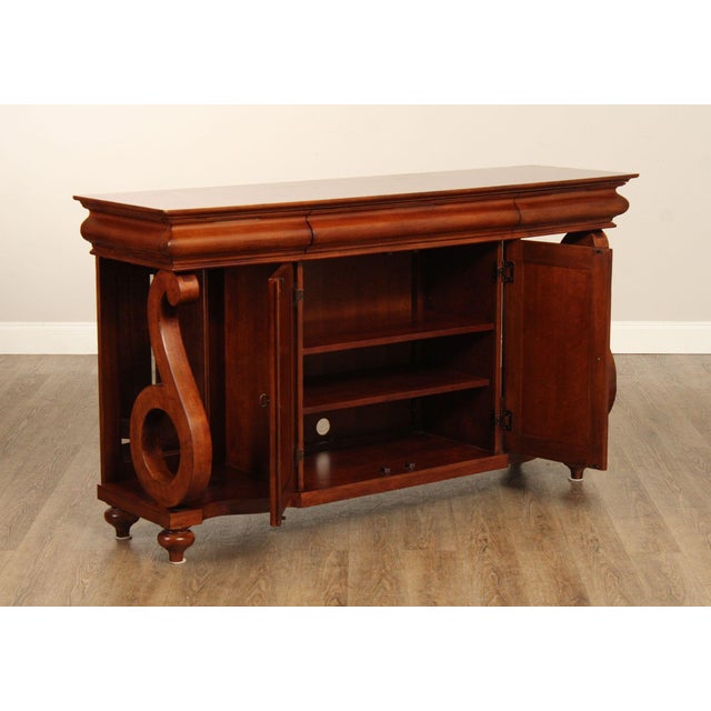 Empire Style Cherry Sideboard Buffet Cabinet For Sale In Philadelphia - Image 6 of 12