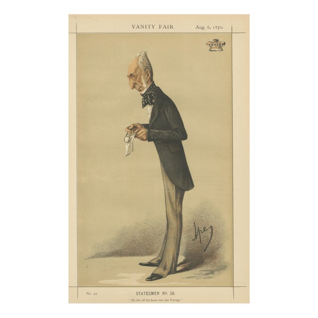 Vanity Fair, Politician Statesmen Series, 1870, Chromolithograph on Paper For Sale