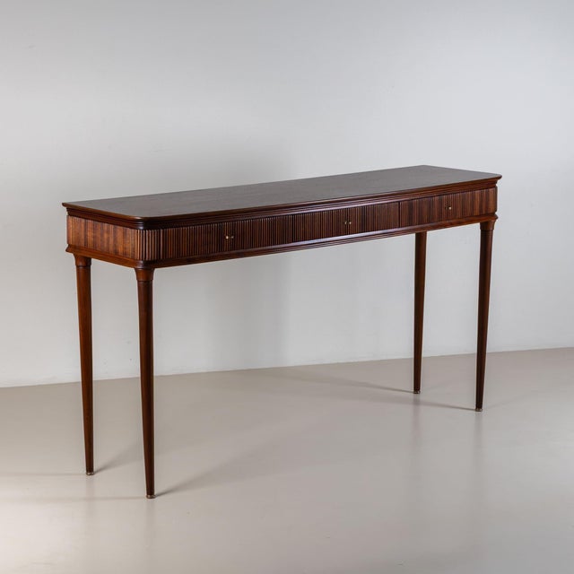Wood Console Table, Italy, Mid-20th Century For Sale - Image 7 of 9
