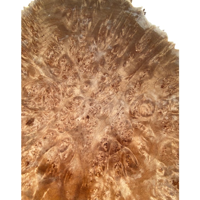 Late 20th Century Maple Burl Live Edge Pedestal Bowl For Sale - Image 4 of 5