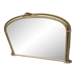 Vintage Large Italian Style Gilt Gold Frame Wall Hanging Mirror