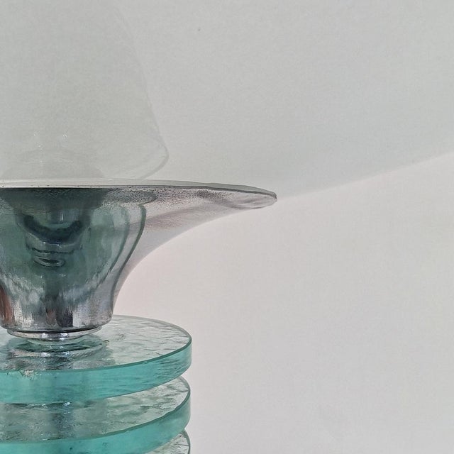 Black French Art Deco Floor Lamp in Satin Glass, 1920s For Sale - Image 8 of 18