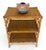 Mid Century c1970s Bamboo 3 tier Side End Table Stand on Wheels MINT For Sale - Image 9 of 13