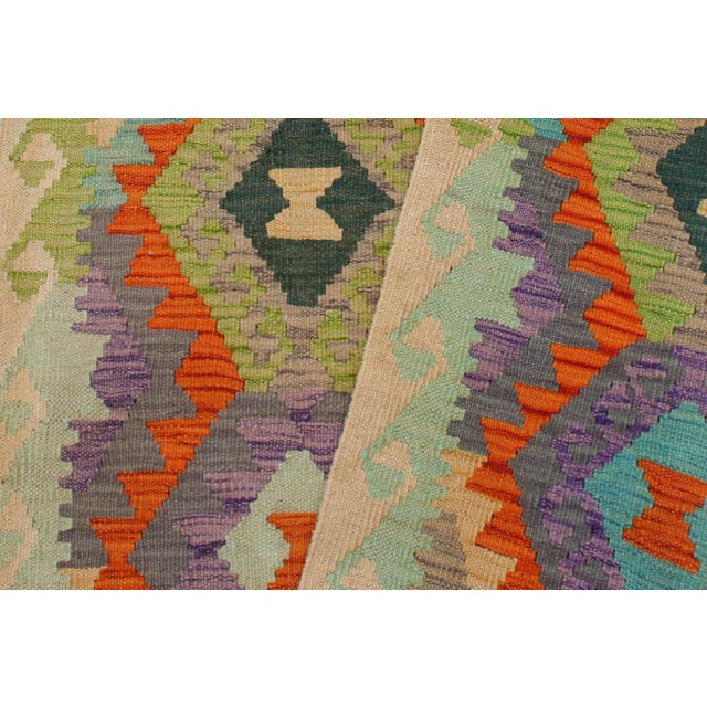 Textile 1990s Southwestern Kilim Rust Beige Wool Rug - 2'10" X 4'1" For Sale - Image 7 of 7