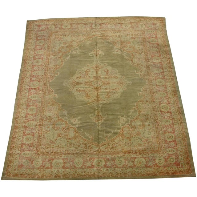 Early 20th Century 1920s Antique Indian Rug - 14'10'' X 11'7'' For Sale - Image 5 of 9