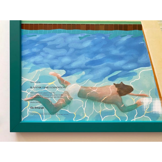 Wood David Hockney Lithograph Print Tate Britain Framed Pop Art Exhibition Poster " Portrait of an Artist ( Pool With Two Figures ) " 1972 For Sale - Image 7 of 12