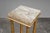 Wood Antique-Style Flower Pedestal with Marble For Sale - Image 7 of 18