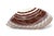 Large Yalos Murano Shell Ivory and Brown Glass Bowl - Folded Glass Centerpiece For Sale - Image 14 of 15