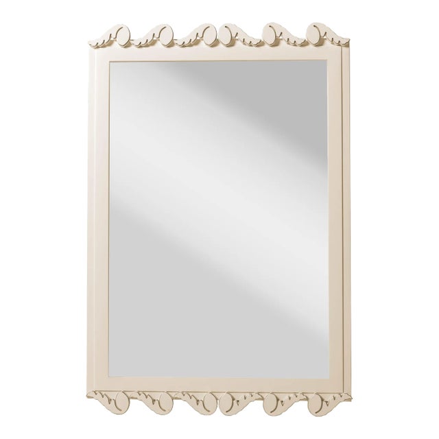 Fleur Home Garden District Laurel Rectangle Mirror in Delaware Putty, 24x36 For Sale