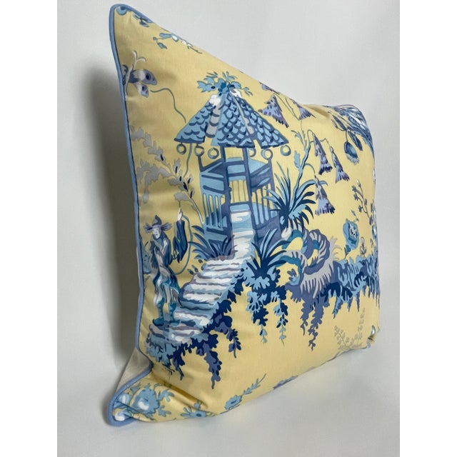 Bailey and Griffin Pagoda Mystical Garden Print Pillows - Pair For Sale - Image 4 of 10