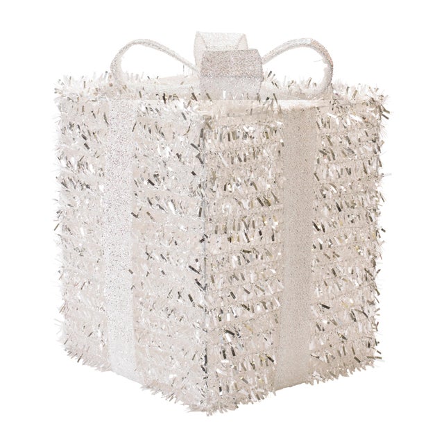 Add a touch of holiday elegance to your seasonal decor with this set of LED Packages with Bows. Featuring wintry white...