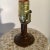 Metal 1970s Mid-Century Modern Leaf Motif Mottled Glaze Table Lamp For Sale - Image 7 of 9