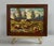 The oil painting on canvas titled "Haystacks in the Field" captures the rustic beauty of a harvested field bathed in the...