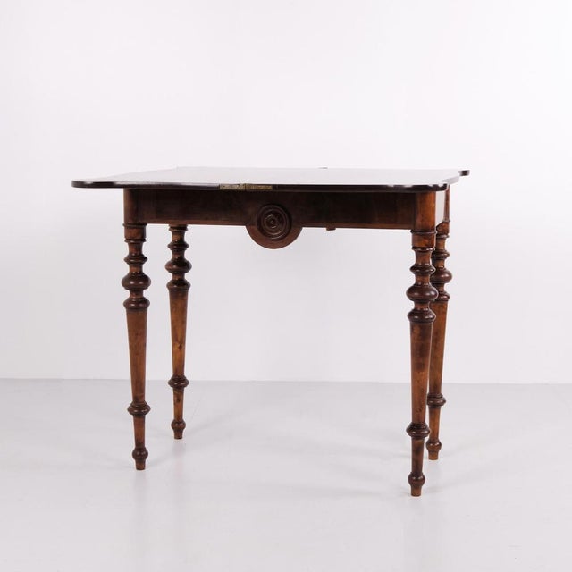 Games Table in Polished Mahogany with Brass Mounts, 1860s For Sale - Image 6 of 11