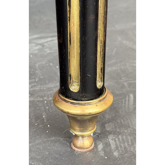 Louis XVI Ebonized Writing Table or Desk With Embossed Leather Top From France For Sale - Image 16 of 16