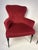 Red Antique Regency Style Armchair in Red Velvet, 1950s For Sale - Image 8 of 18