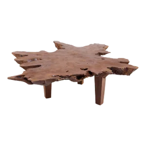 Brown Teak Living Edge Coffee Table 43