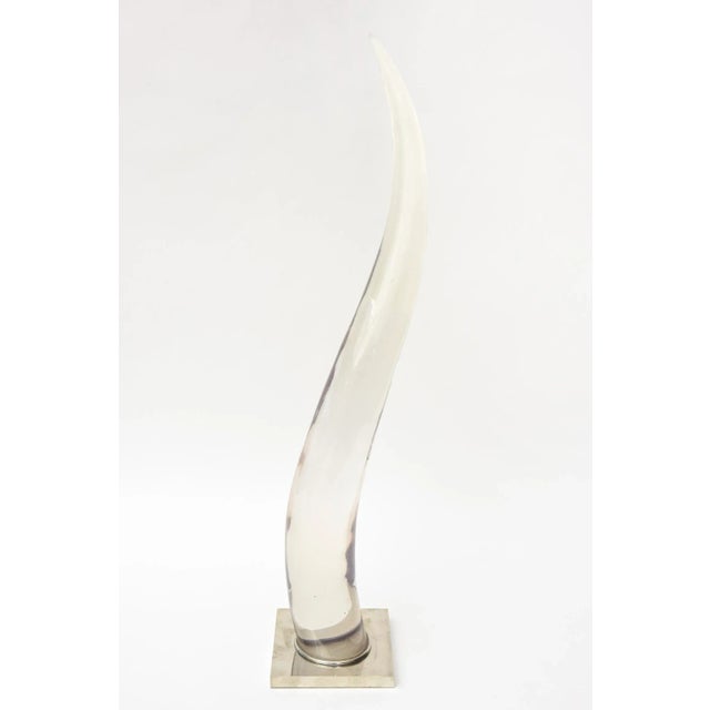 1970's Arched Gradient Lucite and Silver Plate Sculpture by Catherine Noll, France For Sale - Image 4 of 11