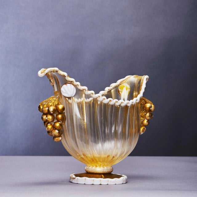 Classically shaped oval bowl is a master class of technique and elegance, designed by Ercole Barovier (1889-1974) circa...