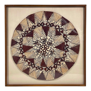 Framed Samoan Tapa Cloth