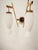 1960s Brass Wall Lamp with Double Opal Glass Light, 1960s For Sale - Image 5 of 14