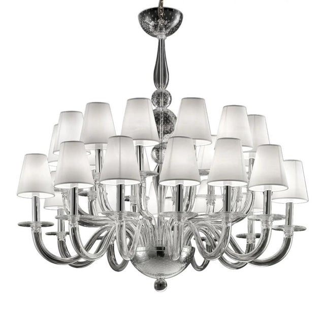 Monumental Modern Transparent Murano Glass Chandelier by Simoeng for Simoeng For Sale - Image 8 of 8