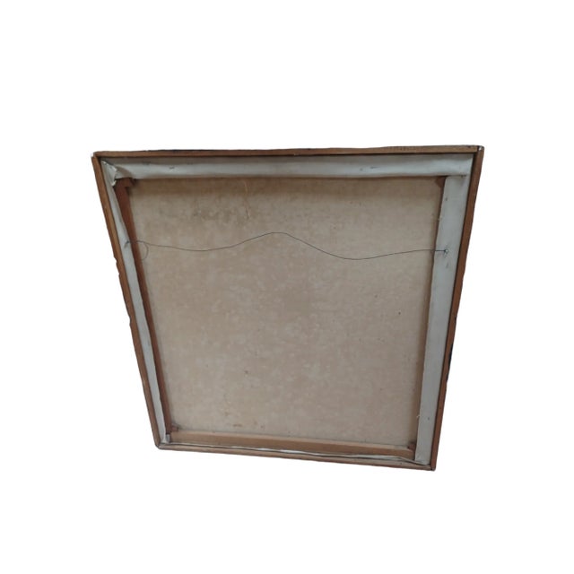 Abstract Vintage Abstract Oil Painting on Canvas Signed Lou H P For Sale - Image 3 of 5