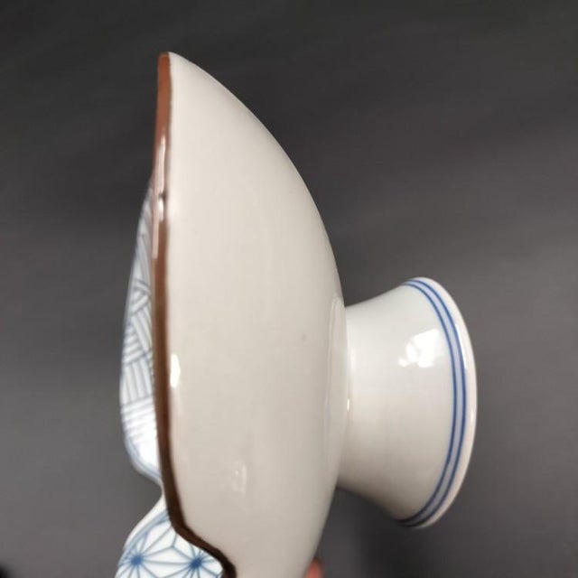 Japanese-Style Ceramic Pedestal Dish - Set of 2 For Sale In Los Angeles - Image 6 of 9