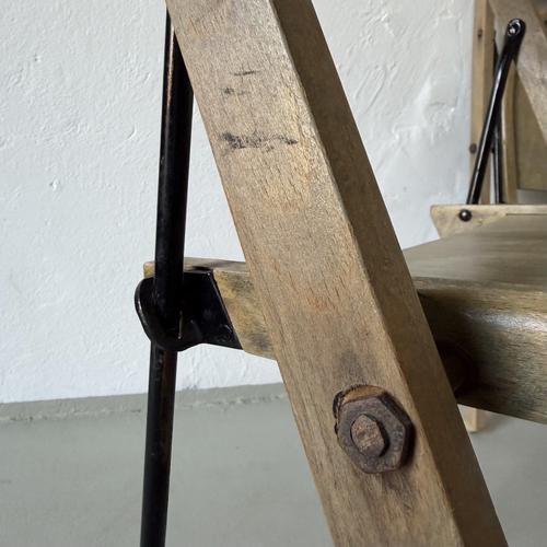 Gray Vintage Swedish Folding Chairs by Uno Åhrén for Gemla, 1930s, Set of 4 For Sale - Image 8 of 14