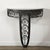 Metal Art Deco Demilune Wrought-Iron Spiral & Noir St Laurent Marble Console Table For Sale - Image 7 of 17