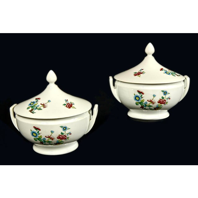 Mid-Century Italian Porcelain Soup Tureens from Richard Ginori, 1940s, Set of 2 For Sale - Image 12 of 13