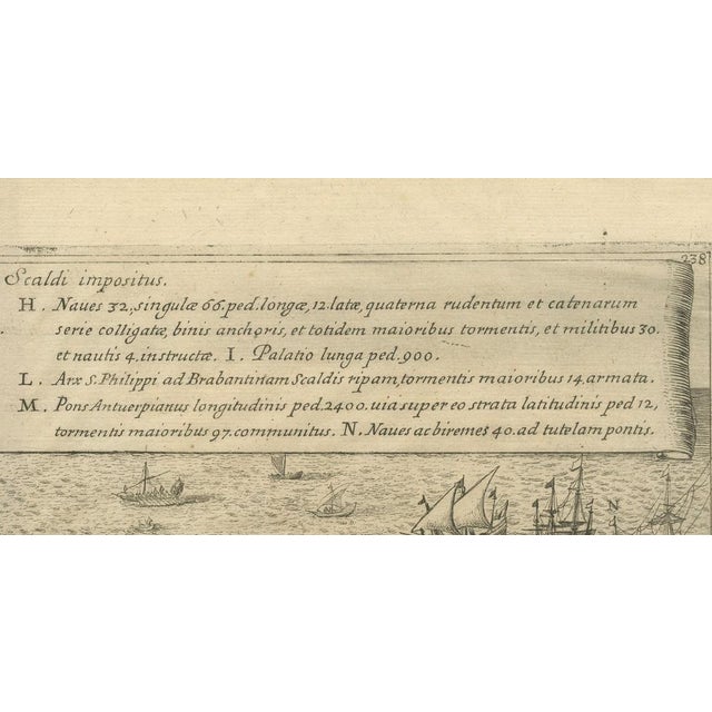 The Duke of Parma's Pontoon Bridge in the Siege of Antwerp, 1632, Print For Sale - Image 3 of 9