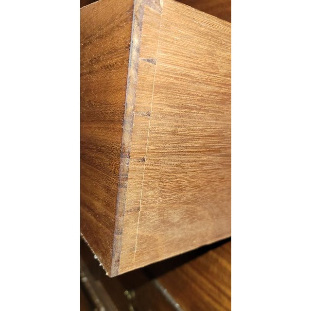 18th Century Mahogany Fall-Front Desk Cabinet on Separate Stand - With Dovetailed Drawers For Sale - Image 9 of 10